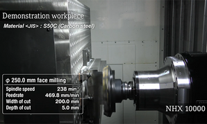 Heavy-duty machining(Face milling)　Horizontal Machining Centers NHX 10000