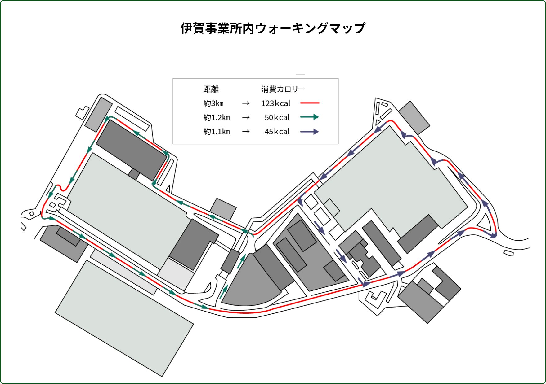 伊賀事業所内ウォーキングマップ